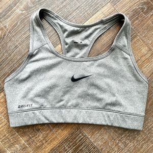 Nike heather gray sports bra